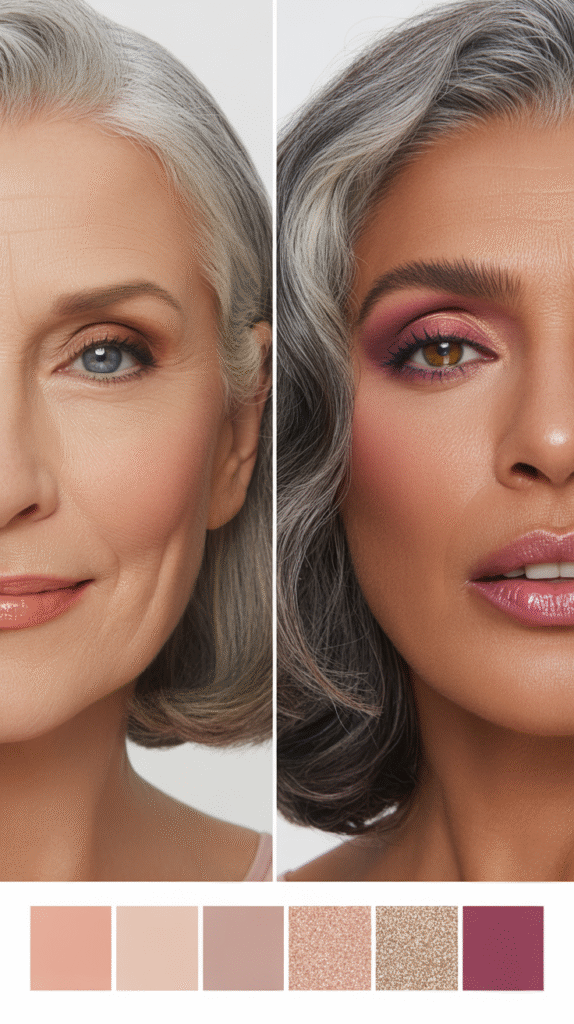 Makeup Adjustments for Gray Hair