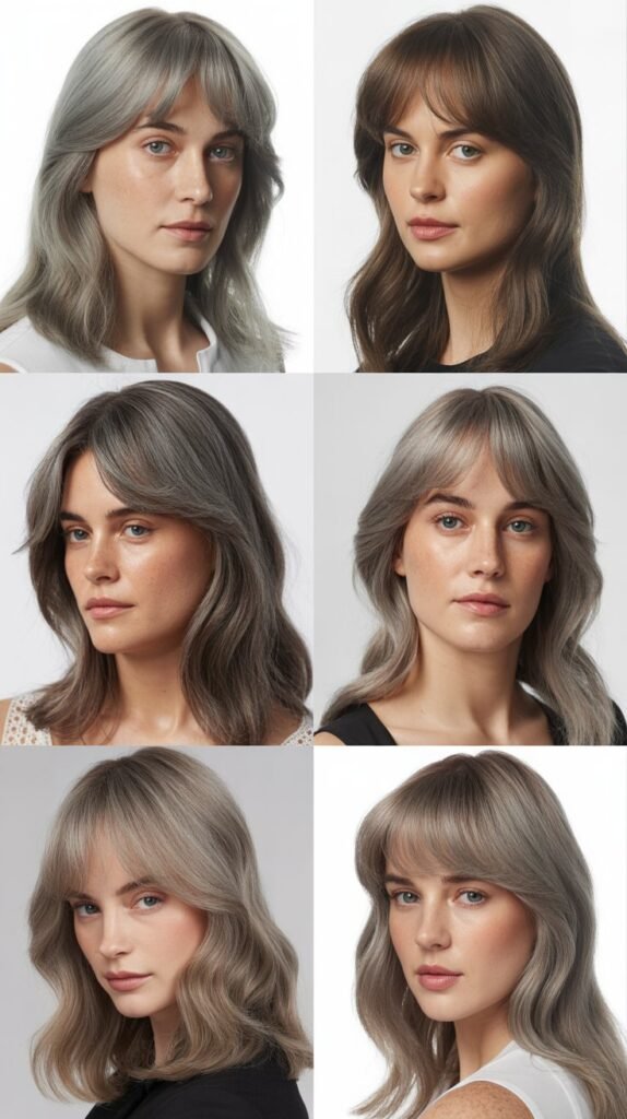 Face Shapes And The Best Bang Styles For Gray Hair