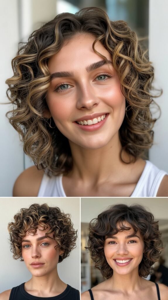 Curly Wolf Cut for Edgy Femininity