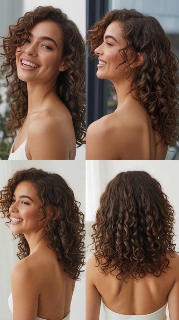 Long Curls with V-Shaped Back