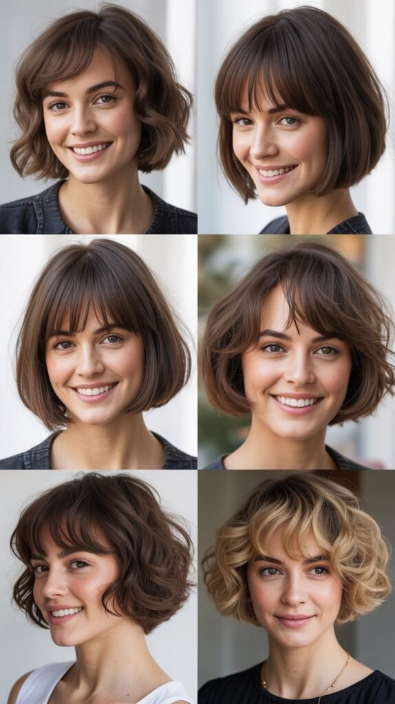 Wispy Bangs With Layered Textured Bob: Classic Reinvented