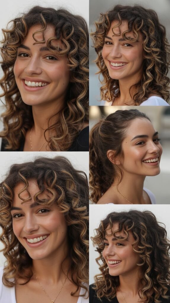  Caramel Highlights on Natural Curls