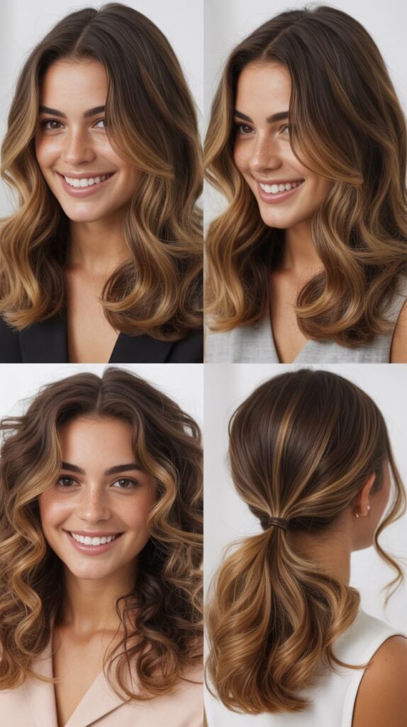  Caramel Highlights with Natural Texture
