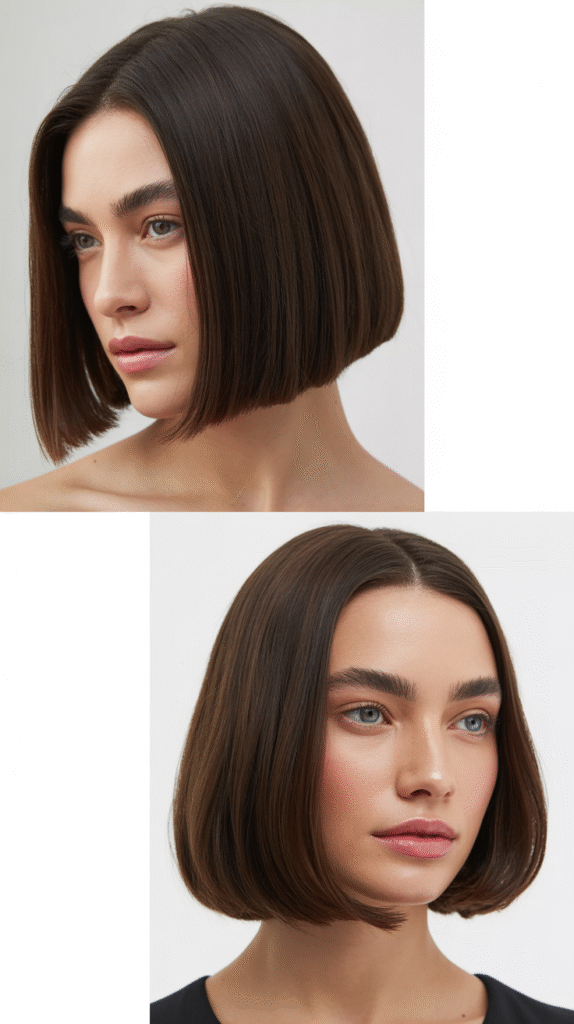  Blunt Cut for Heart-Shaped Faces