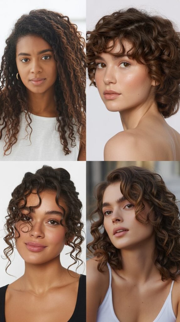 Textured Crown Twist with Cascading Curls