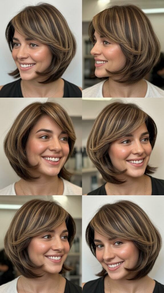 Precision Bob With Long Angular Bangs