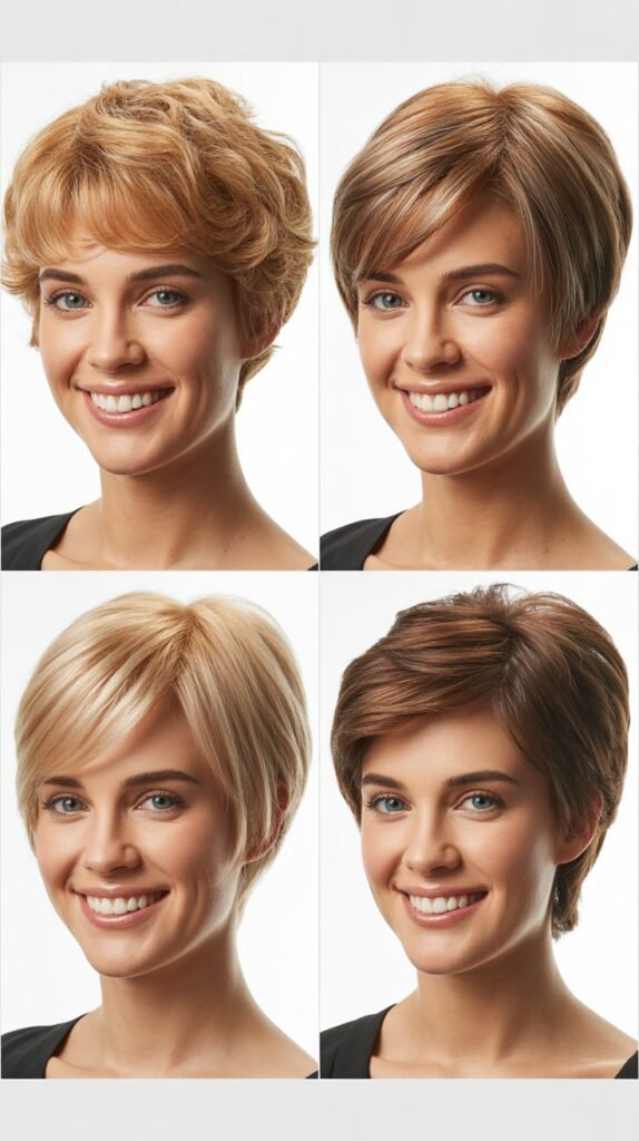  Short Shag with Side Part