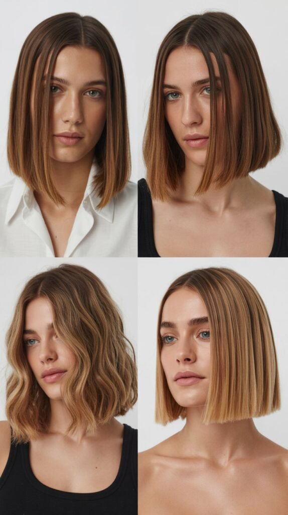 Collarbone Blunt With Center Part