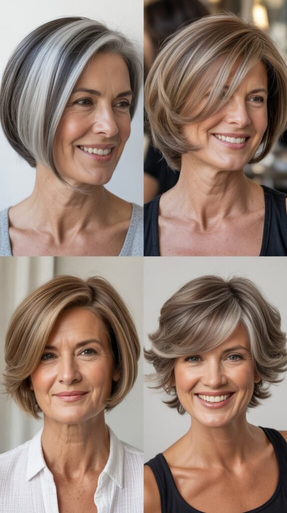 Asymmetrical Bob With Deep Side Part