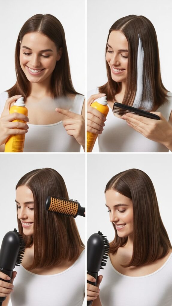  Heat Protectant Application for Styling Safety