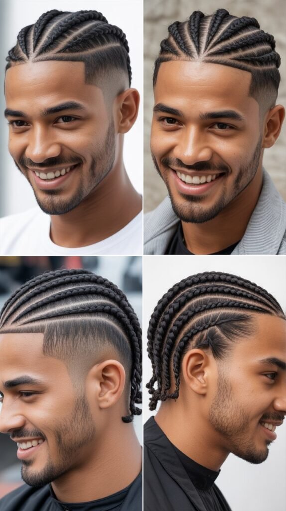 Cornrows with Tapered Neckline