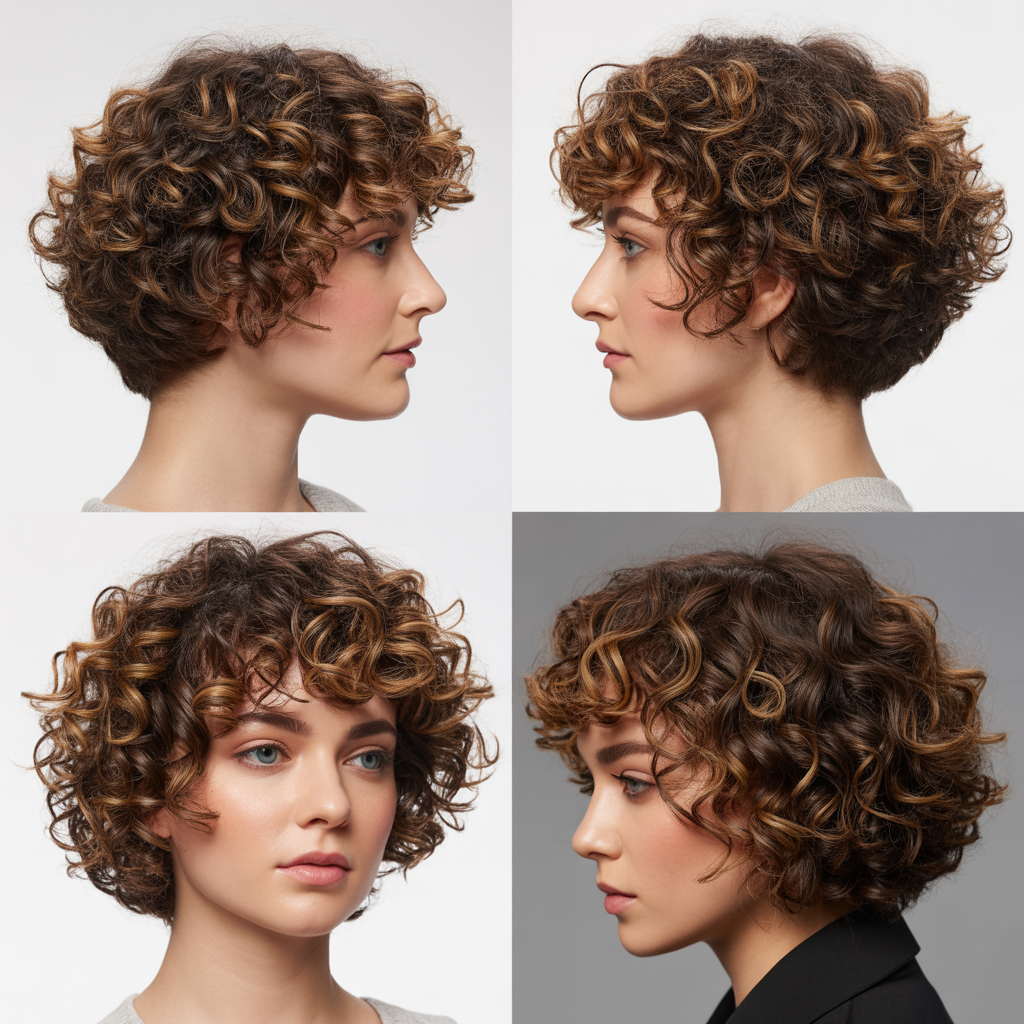Stacked Curly Bob