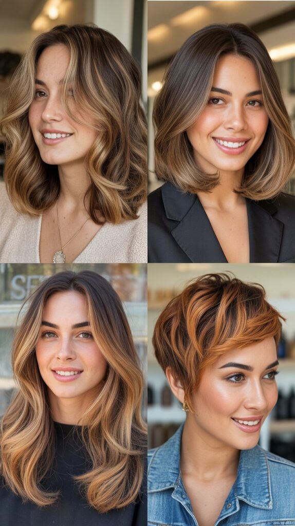 Caramel Highlights for Growing Out Color
