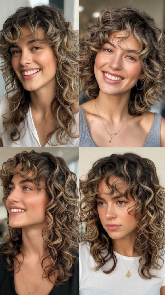 Curly Layers with Balayage