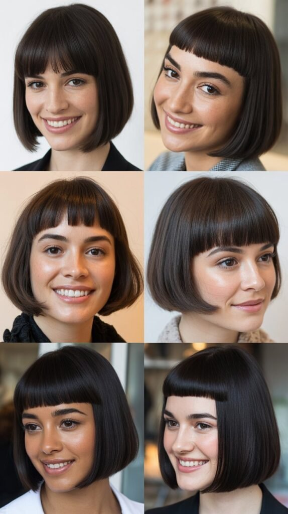 The Blunt Bob With Angular Fringe