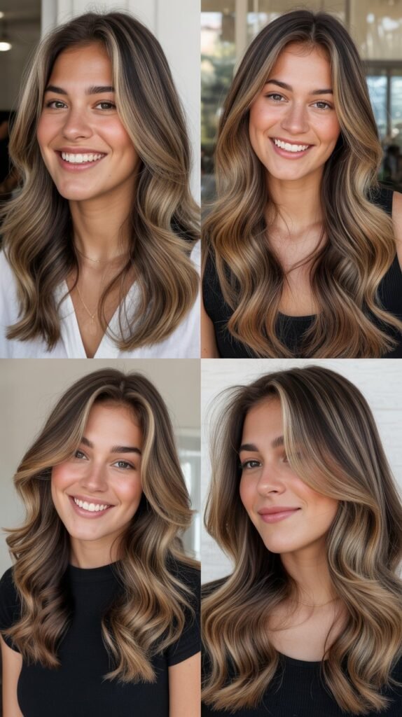 . Warm Caramel Bayalage with Root Shadow