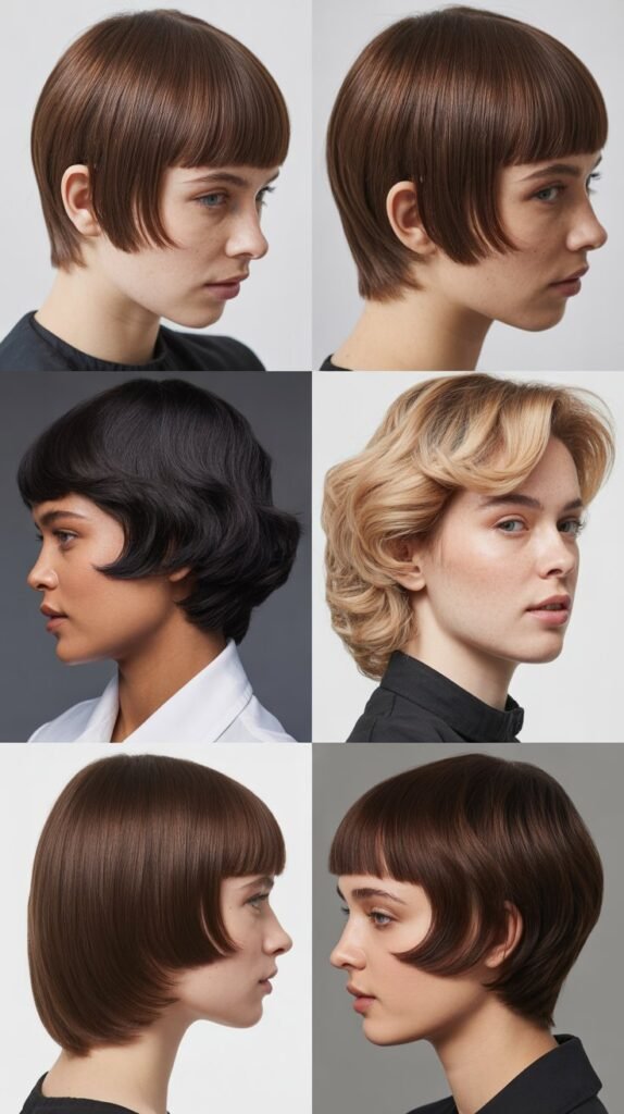 Blunt Cut with Graduated Face-Framing