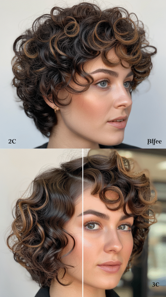  Layered Curly Pixie