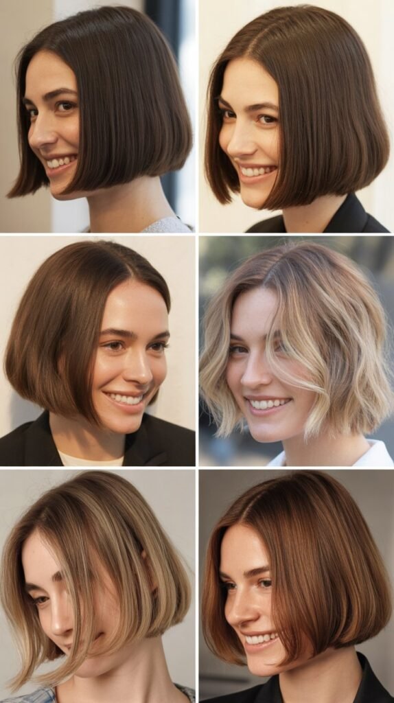  The Blunt Bob With Deep Side Part
