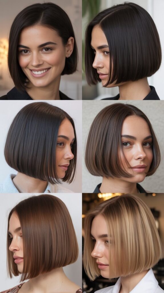  The Sleek Center-Parted Blunt Bob