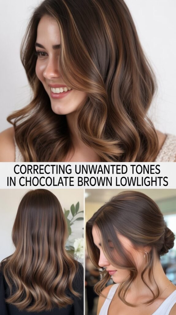  Correcting Unwanted Tones in Chocolate Brown Lowlights