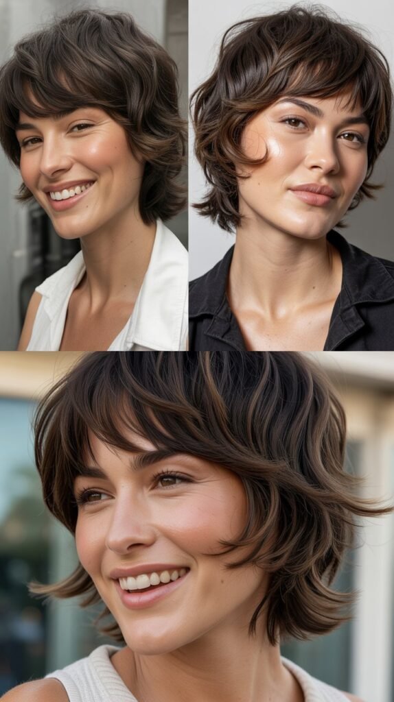 Razor-Cut Shag With Choppy Bangs