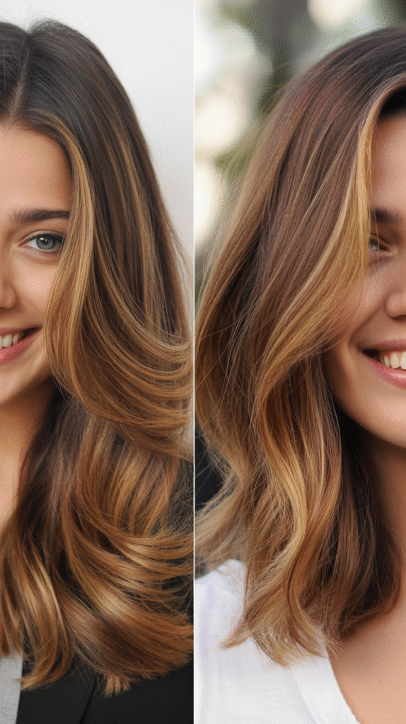 Hazelnut Balayage with Graduated Layers