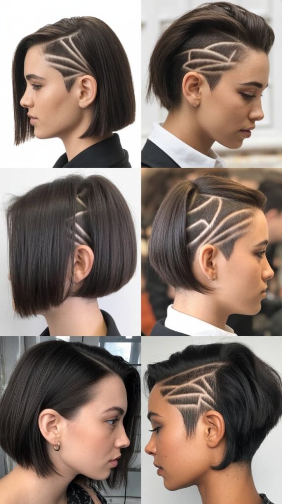 Blunt Cut with Strategic Undercutting