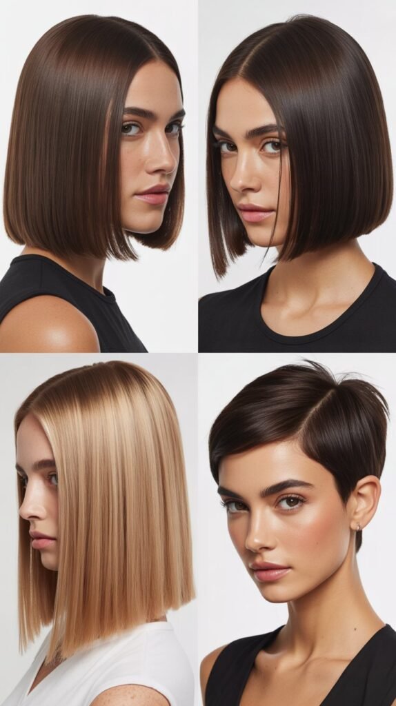  Blunt Cut With Extreme Straightening