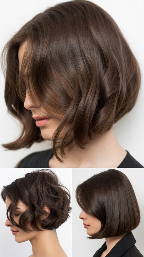 Dark Chocolate Brown Graduated Bob