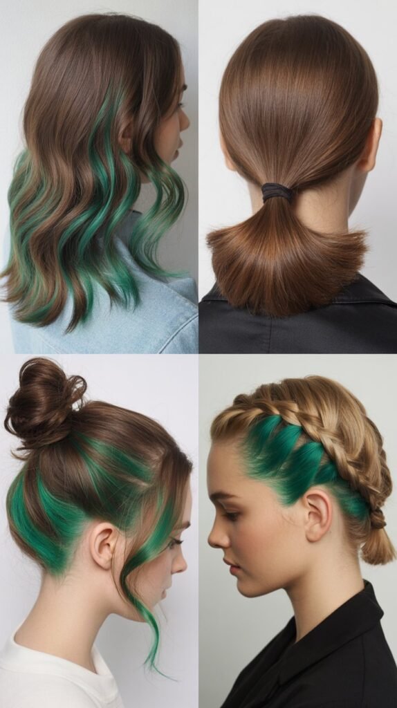 Emerald Green Peekaboo Sections