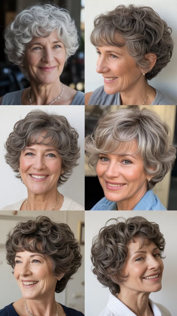 Short Curly Shag with Crown Focus