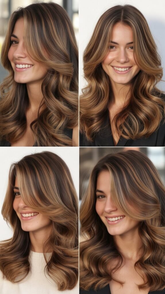 Caramel Highlights with Lowlights Contrast