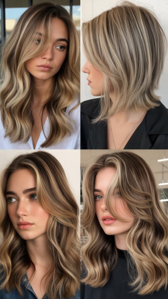 Warm Caramel and Cool Ash Combination