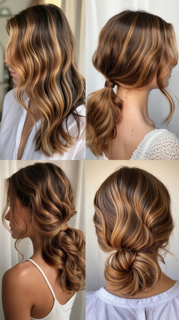 Caramel Highlights with Warm Undertones