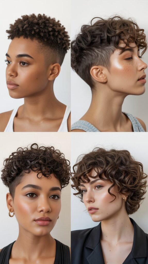 The Curly Tapered Cut