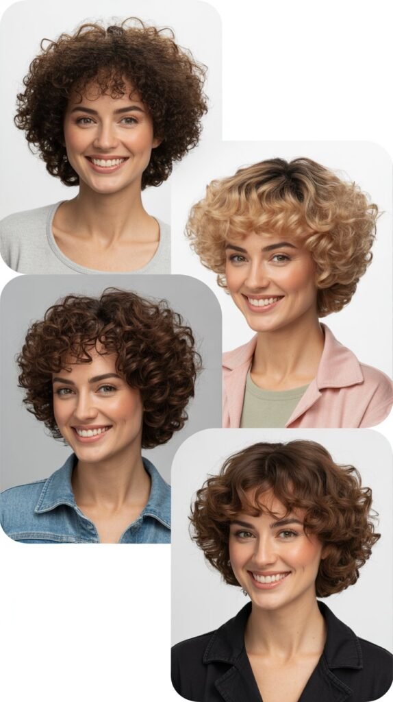 Curly Hair Rounded Cut