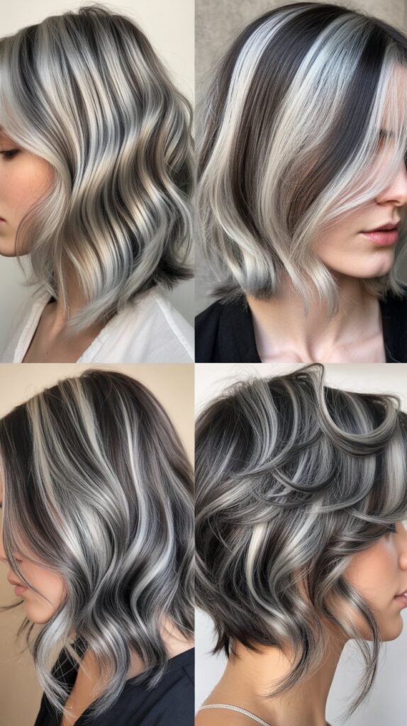 Silver and Gray Highlights for Bold Texture