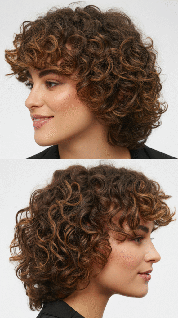  Curly Cut with Graduated Layers