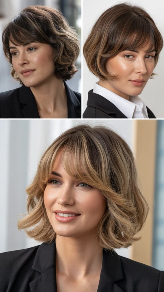  Professional Settings: Workplace-Appropriate Wispy Bangs