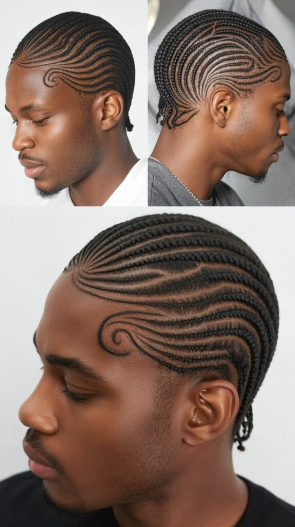  Curved Cornrows
