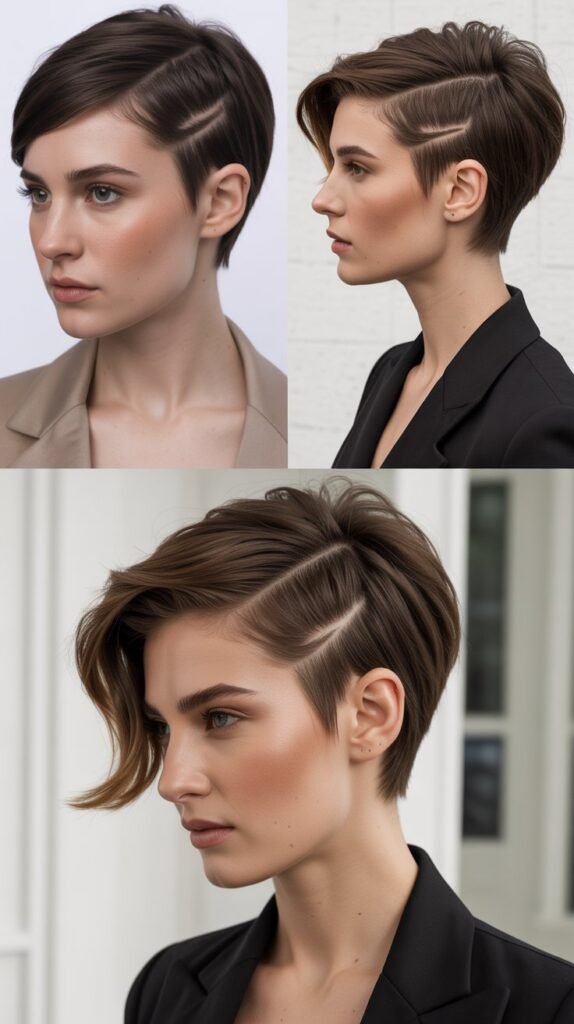 Pixie With Undercut And Side Part