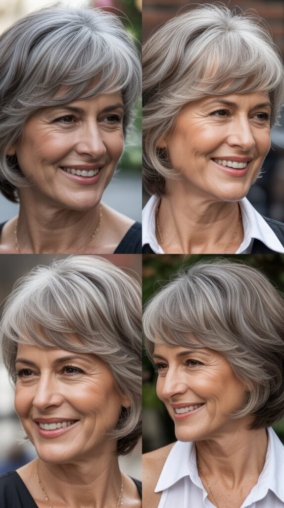 Graduated Bob with Feathered Bangs