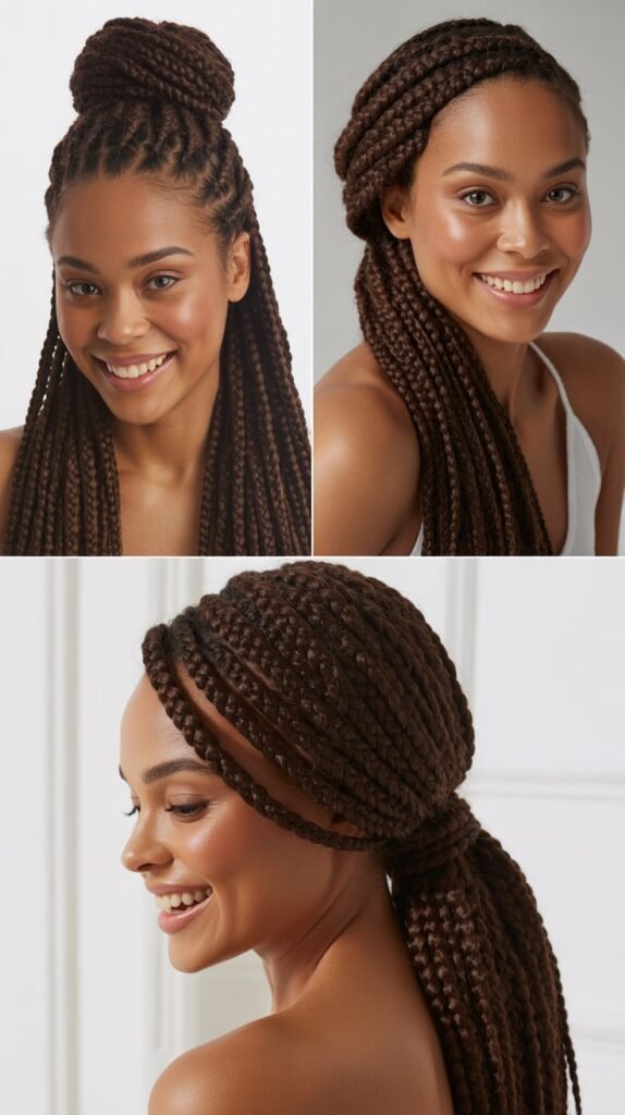  Dark Chocolate Brown Jumbo Box Braids