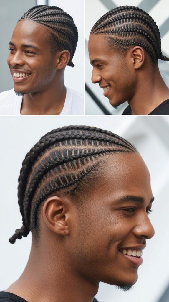Forward-Braided Cornrow Styles