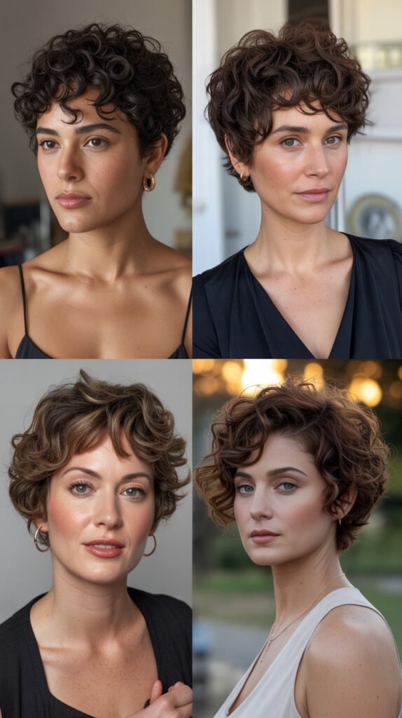 The Curly Pixie Cut