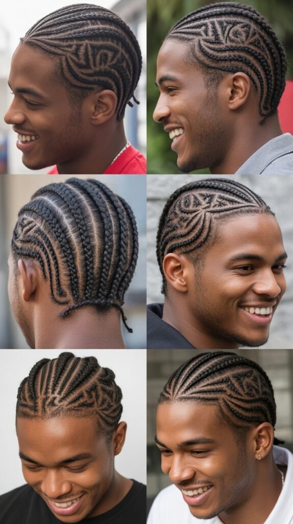 Cornrows with Hair Art and Designs