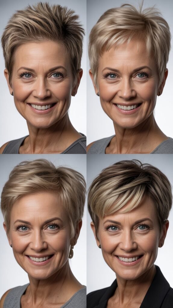  Pixie with Dramatic Side Part