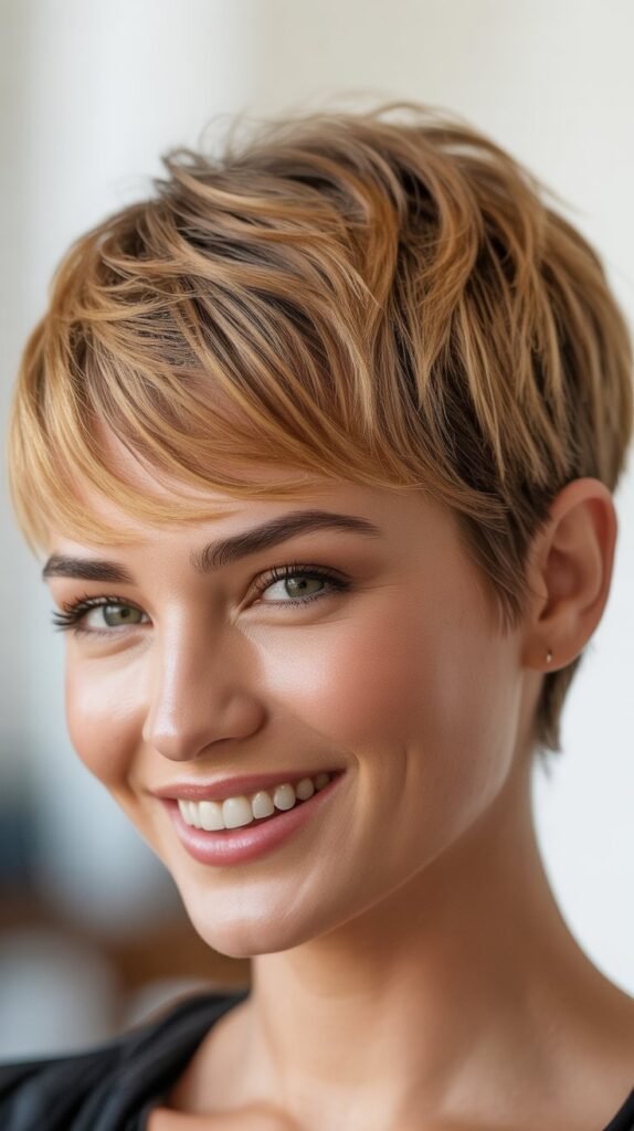Pixie with Face-Framing Highlights