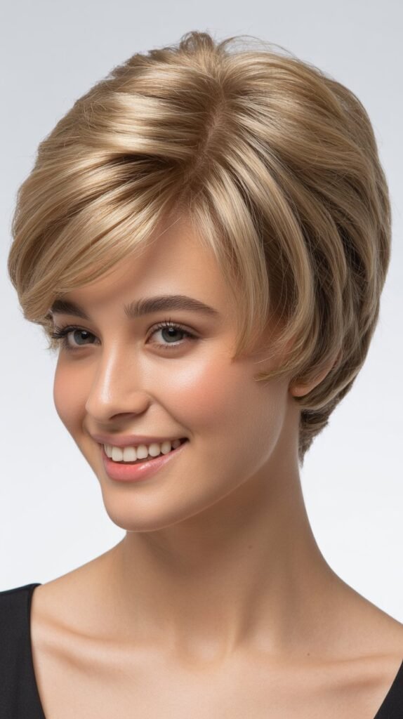 Rounded Pixie Bob with Volume at the Crown